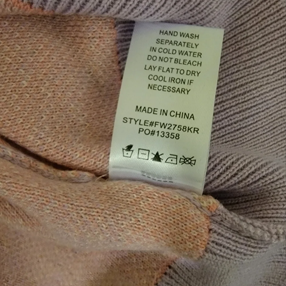 Karlie Zebra Print Lavender Sweater Long Puff Sleeves M - Picture 7 of 8